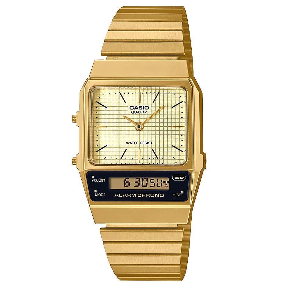 שעון יד משולב אנלוגי + דיגיטלי casio aq800eg-9a קאסיו