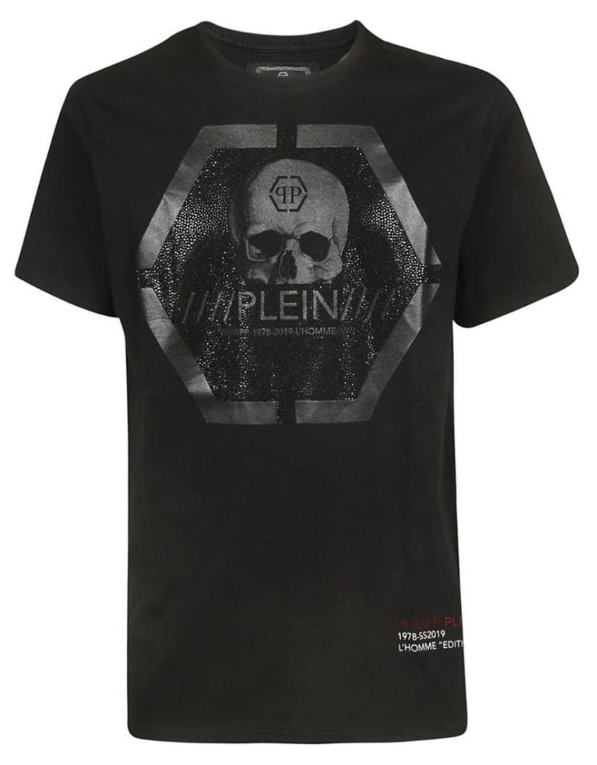 חולצת טריקו שחורה לגבר philipp plein s19c-mtk3084-pjy002n פיליפ פליין (מידה S)
