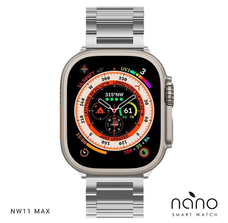 שעון יד חכם כסוף/כחול לגבר (nano nw11 max  (blue2 נאנו