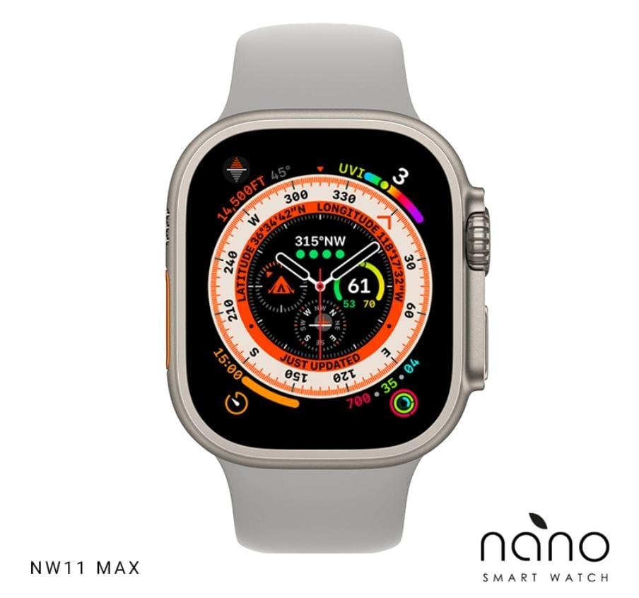 שעון יד חכם כסוף לגבר (nano nw11 max  (silver1 נאנו