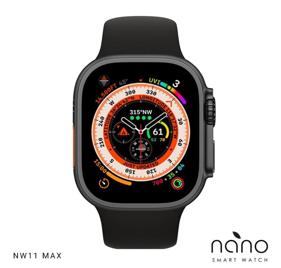 שעון יד חכם שחור לגבר (nano nw11 max  (black1 נאנו